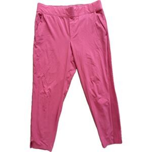 Athleta Brooklyn Mid Rise Ankle Pant Athletic Yoga Travel Work Bright Pink 8P